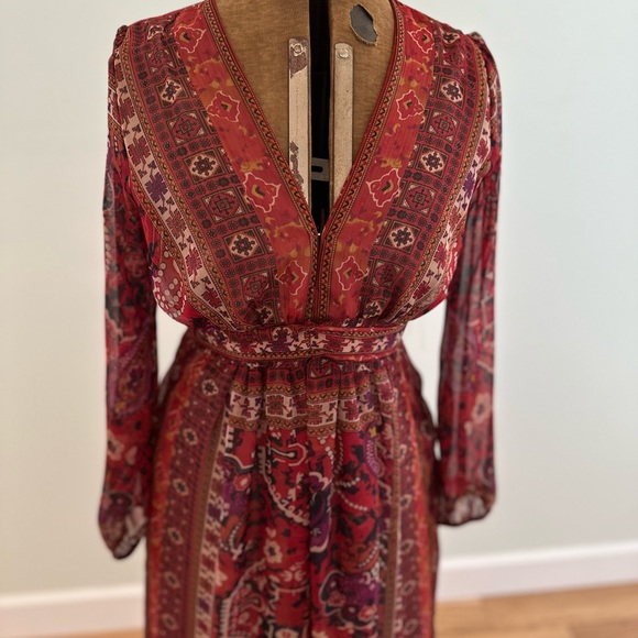 Ranna Gill size 6 Red Ceret Maxi Dress - Anthropologie - Picture 16 of 16